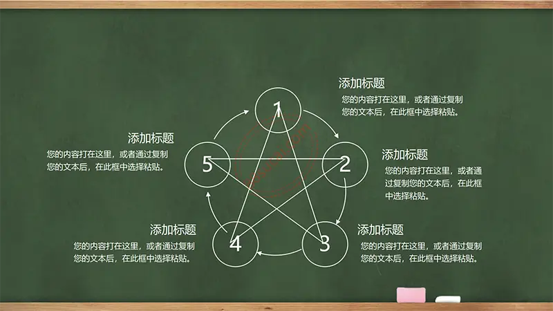 木边框黑板教师公开课学校教育课件PPT模板免费PPT下载