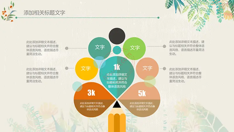 绿色树叶教师说课PPT模板免费PPT下载
