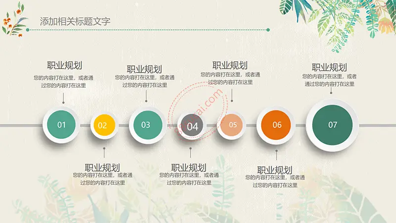 绿色树叶教师说课PPT模板免费PPT下载
