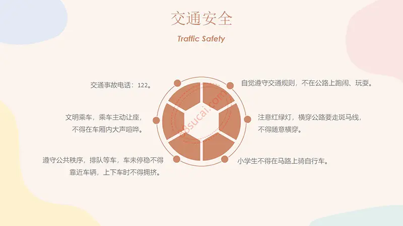 暑假学生安全教育PPT演示模板免费PPT模板