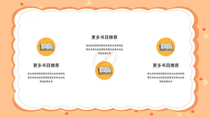 桔色卡通通用读书分享会PPT演示模板免费下载免费PPT