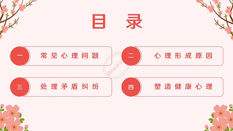 中小学生青少年心理健康辅导及解决方法指导主题教育PPT模板免费下载免费PPT