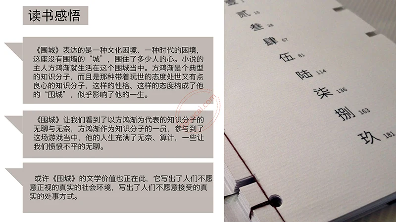 钱钟书《围城》读书分享PPT免费下载免费PPT