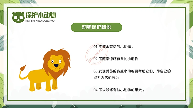 动物课程主题讲座《认识小动物》儿童动物介绍PPT免费下载免费PPT