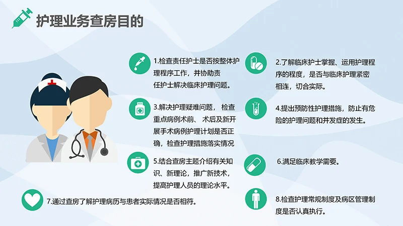 护理业务查房ppt演示文稿免费下载免费PPT
