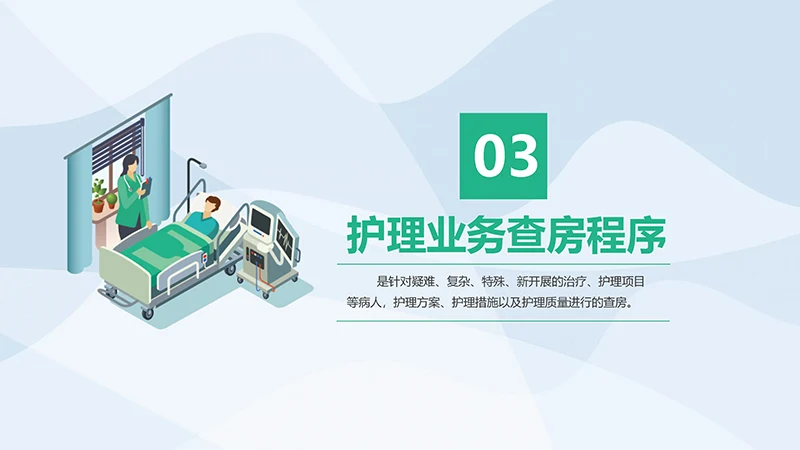 护理业务查房ppt演示文稿免费下载免费PPT