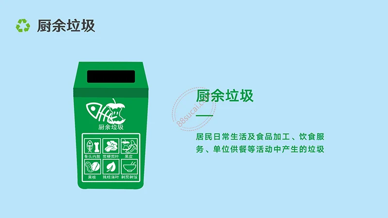 垃圾分类宣传与解析演示PPt模板免费下载免费PPT