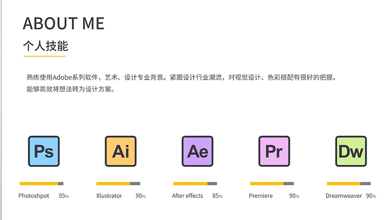 个人作品集个人自我展示PPT模板免费下载免费PPT