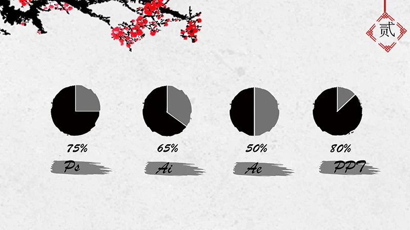 寒梅中国风个人简历ppt模板免费下载免费PPT