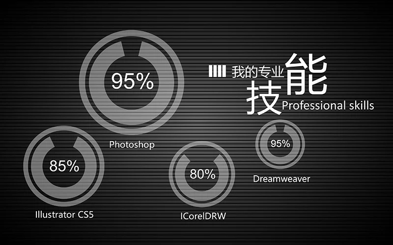 深色栅栏个人简历ppt模板免费下载免费PPT