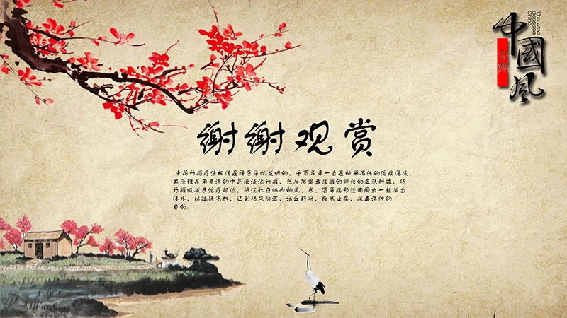 古典中国风养生ppt模板免费下载免费PPT