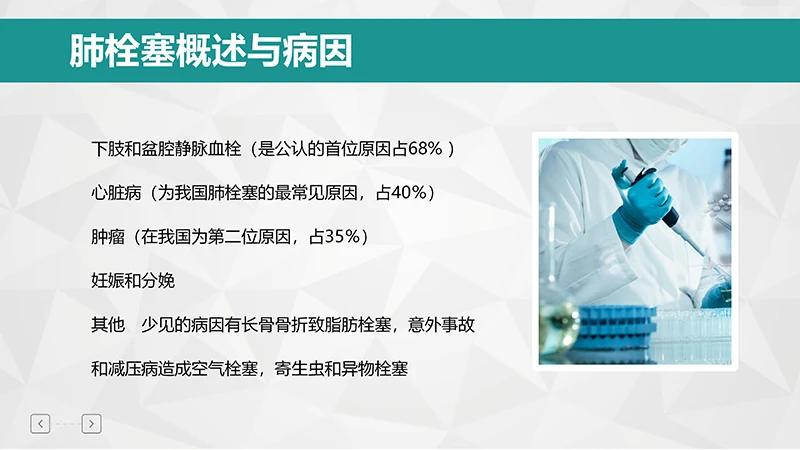 肺栓塞病人护理培训ppt演示文档免费下载免费PPT