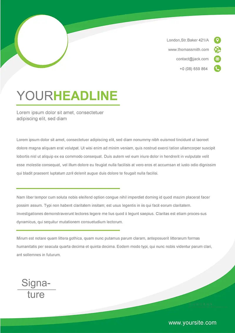 带Logo的企业商务信纸背景word模板免费下载