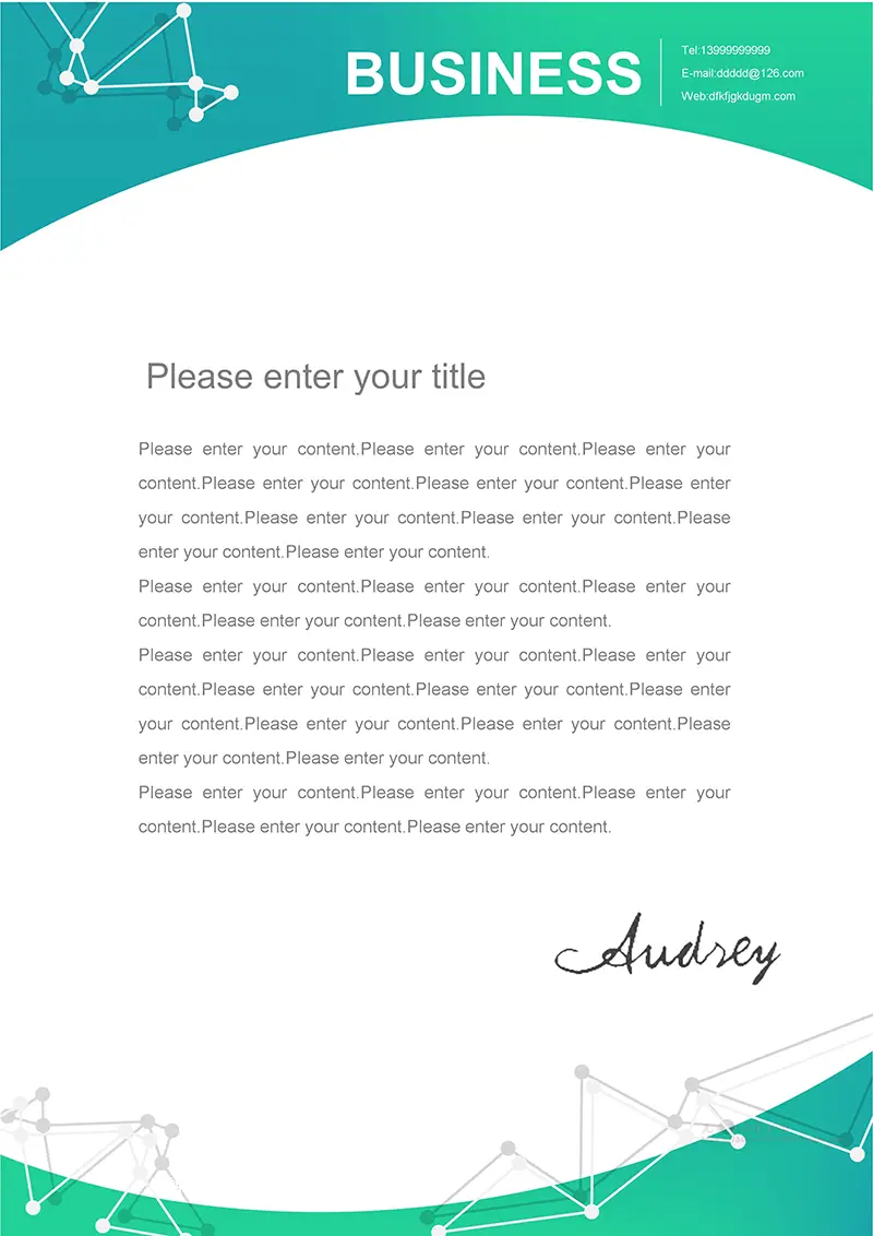 星座图形企业商务信纸背景word模板免费下载