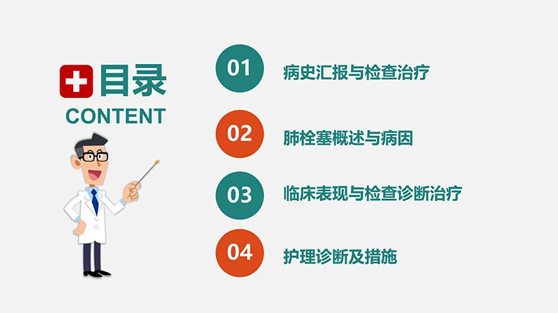 肺栓塞病人的护理心内科护理查房ppt演示文档免费下载免费PPT